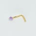 Solid 14kt gold nose piercing with beautoful opal 20 gauge New