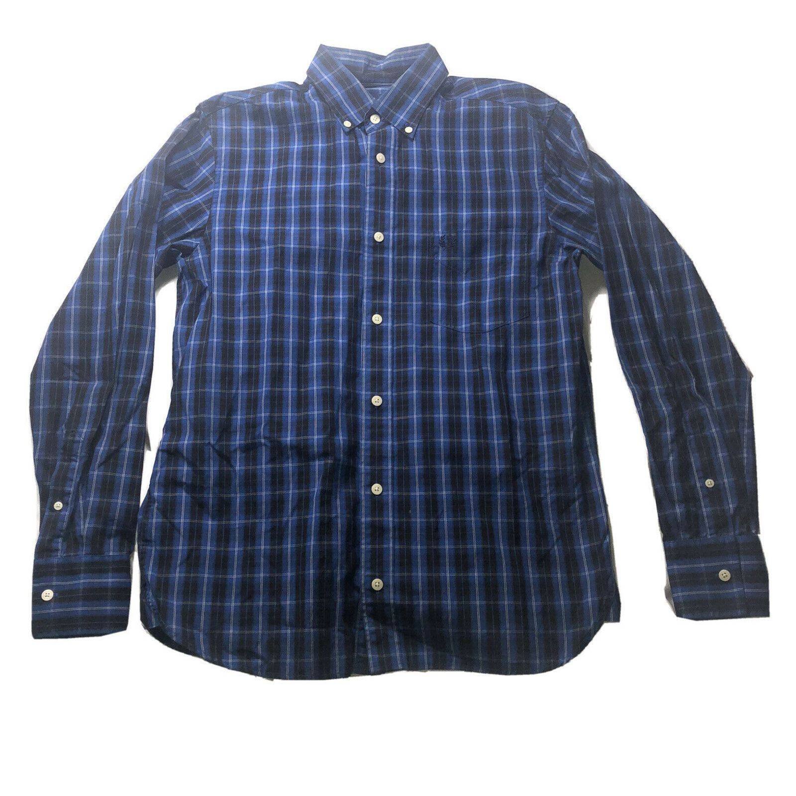 Fred Perry Plaid Blue Black Shirt