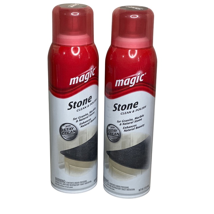 2 Pack- Magic Stone Clean & Polish Spray For Granite Marble & Natural Stone