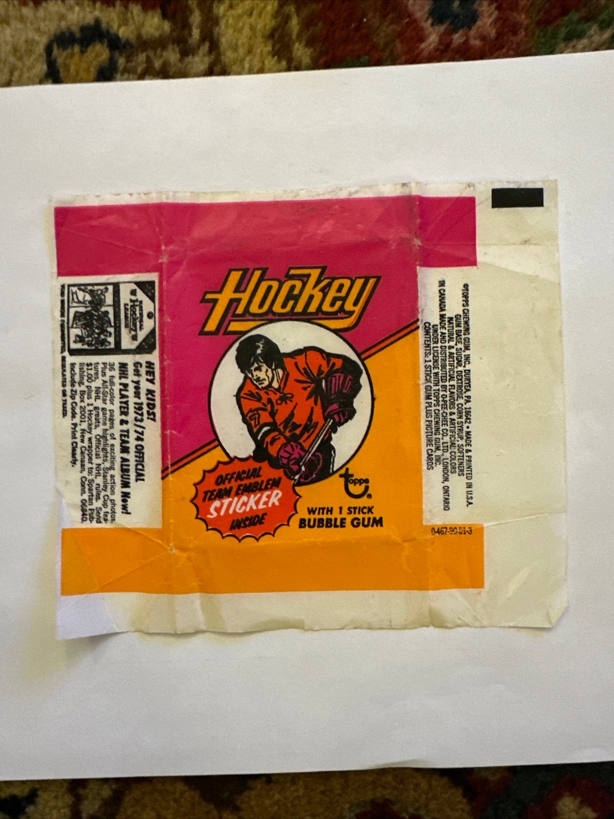 1973-74 Topps Hockey -*ORIGINAL WRAPPER*