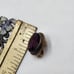 Antique Arts & Crafts Purple Bezel Set Glass Earrings Clip On Sterling Silver