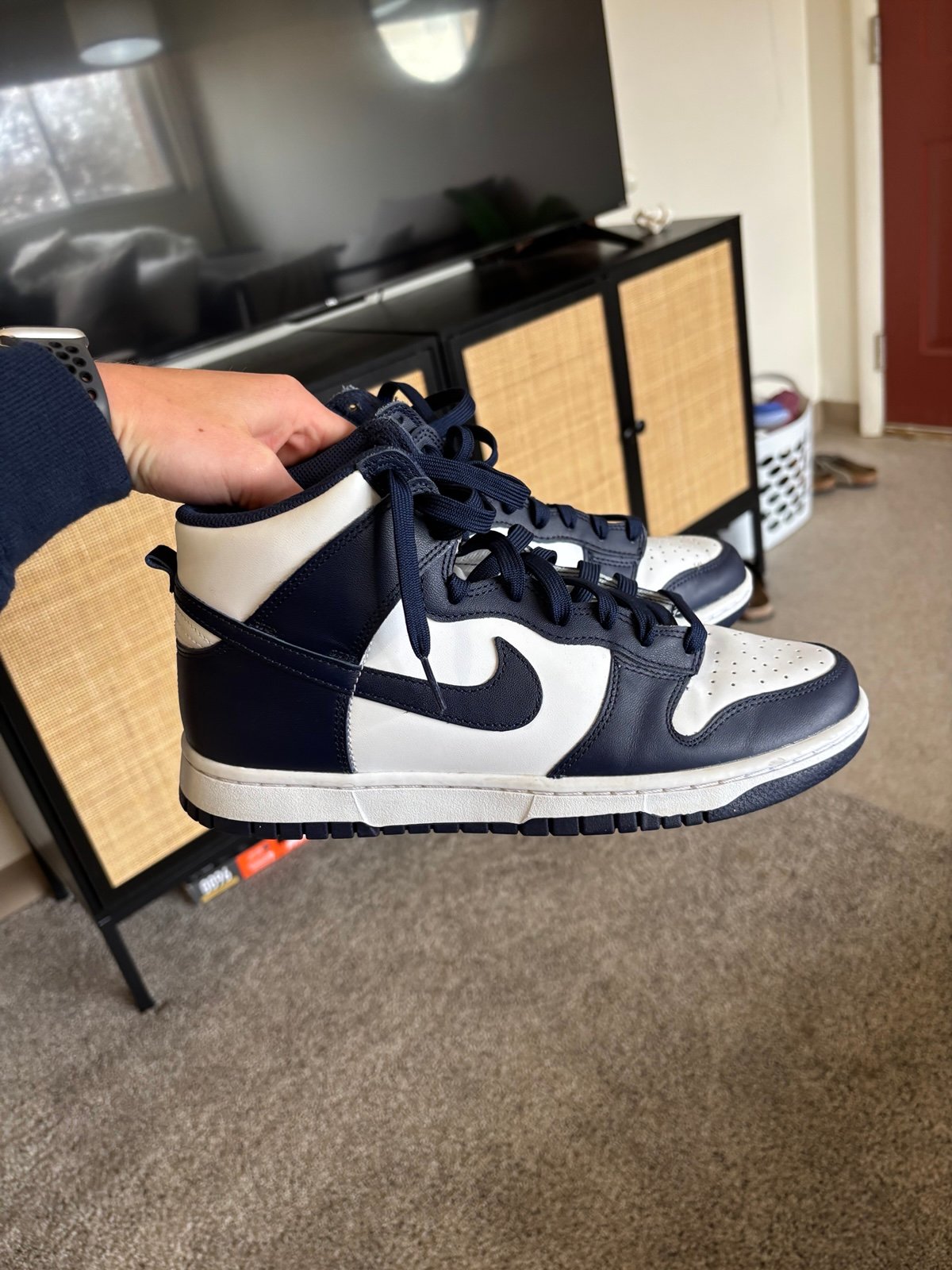 Nike dunk high championship navy
