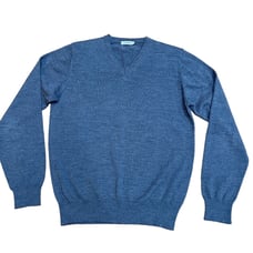 J. Lindeberg Mens Fine Merino Wool V-Neck Sweater Size Large L Gray Excellent