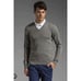 J. Lindeberg Mens Fine Merino Wool V-Neck Sweater Size Large L Gray Excellent