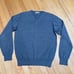 J. Lindeberg Mens Fine Merino Wool V-Neck Sweater Size Large L Gray Excellent