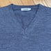 J. Lindeberg Mens Fine Merino Wool V-Neck Sweater Size Large L Gray Excellent