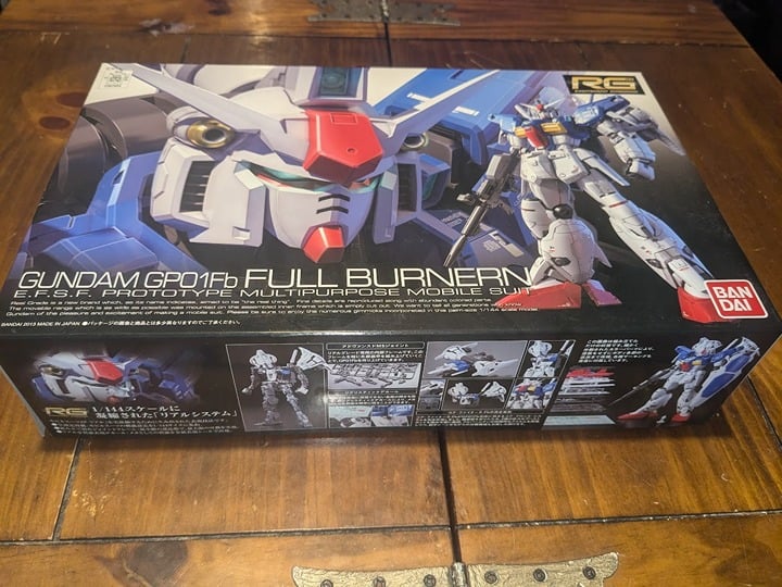 Bandai Hobby RG #13 Gundam GP01Fb Full Burnern Action Figure Model Kit, 1/144