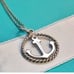 Retired Tiffany & Co. Rope Twist Anchor pendant with necklace 16 inches