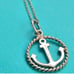 Retired Tiffany & Co. Rope Twist Anchor pendant with necklace 16 inches