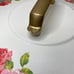 Cake caddy holder cake carrier with pink roses vintage hand painted