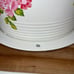 Cake caddy holder cake carrier with pink roses vintage hand painted