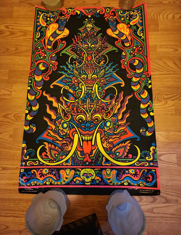 VINTAGE BLACKLIGHT PSYCHEDELIC POSTER