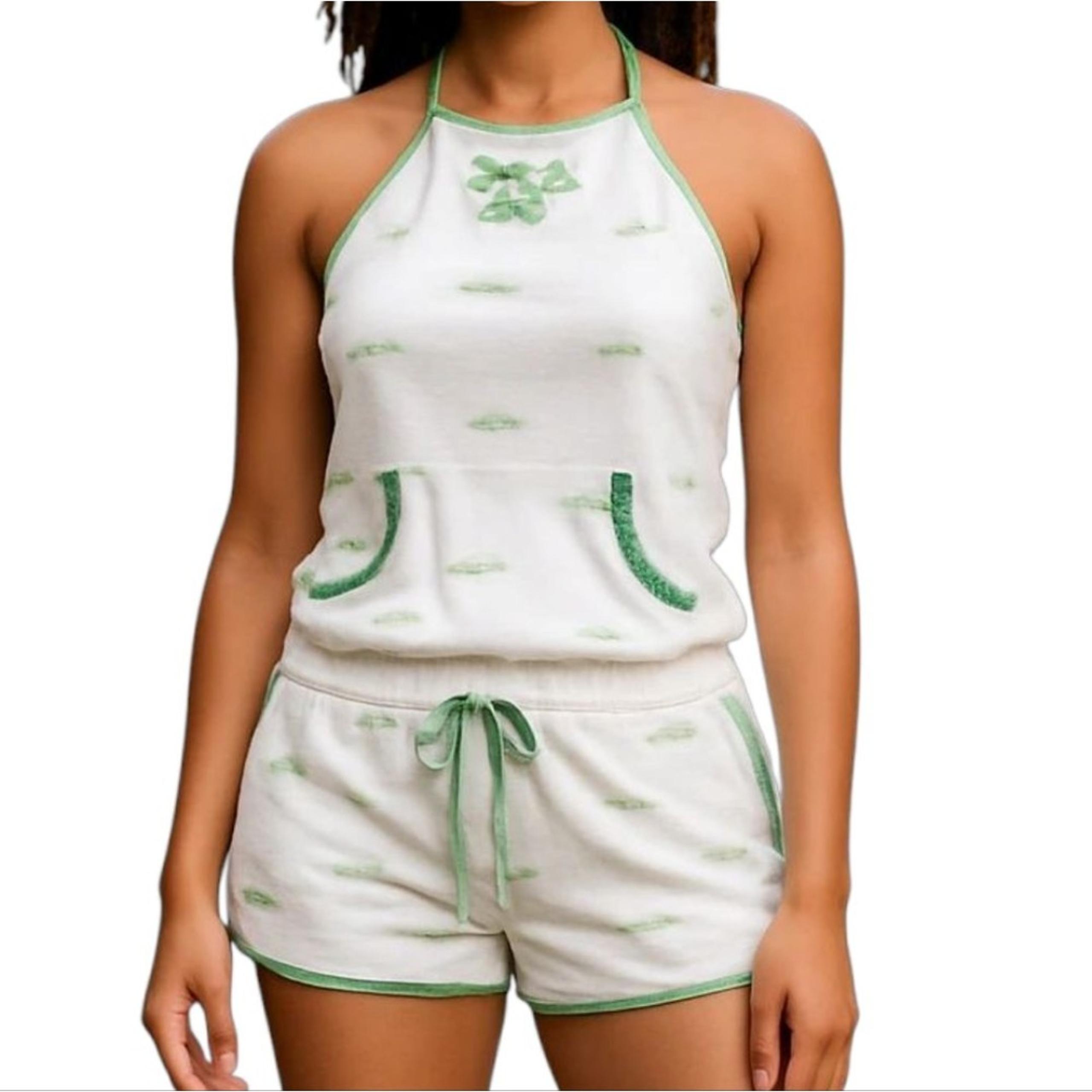 RARE GRAIL y2k Shorts Shirt True Vintage Ecko Red Terry Cloth Halter tank set