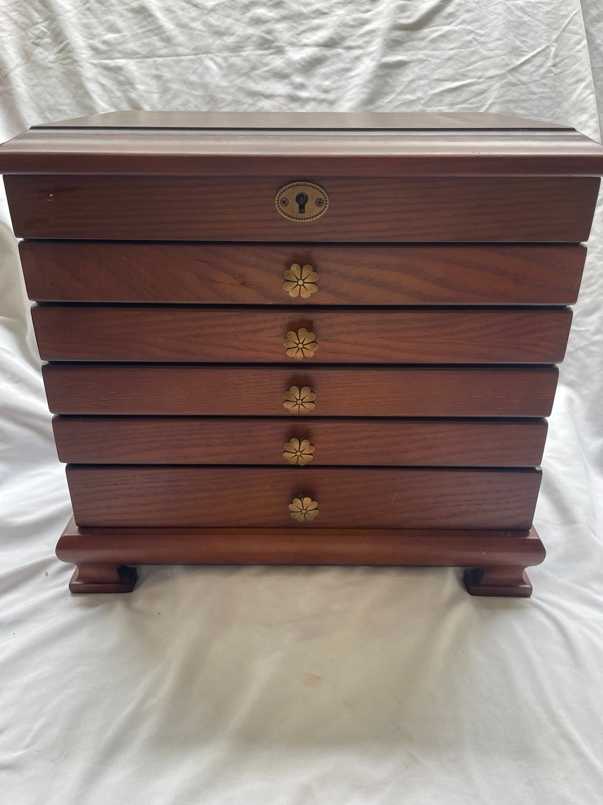 Wooden Jewelry Box for Women, 6-Layer Storage, Ideal Mother's Day Gift