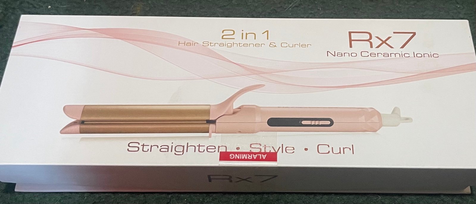 RX7 2 in 1 Hair Straightener & Curler Nano Ceramic Ionic Iron.