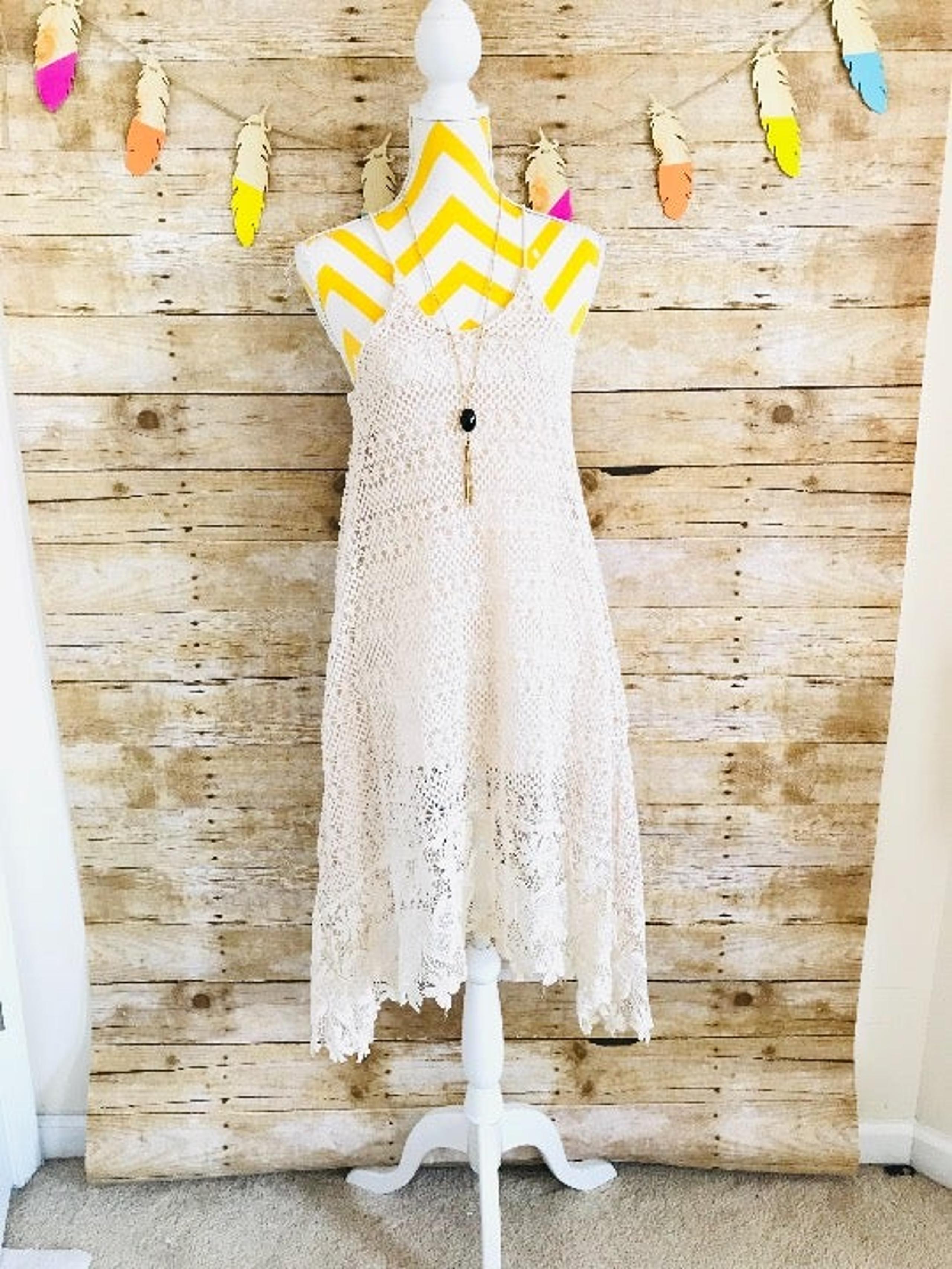 H&M hi low lace racerback dress