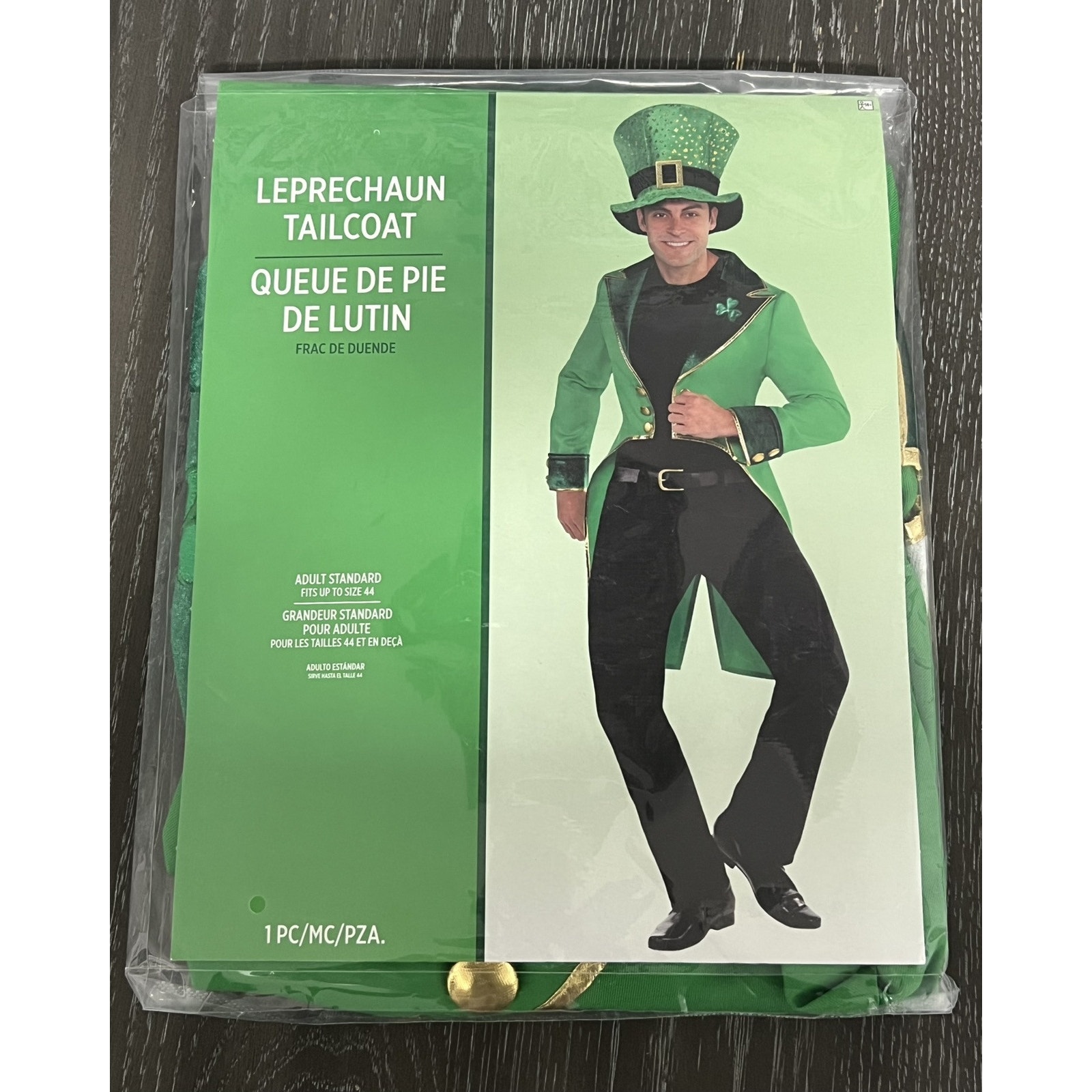 Leprechaun Tailcoat Costume St. Patrick's Day Adult Standard Fits Up To Size 44