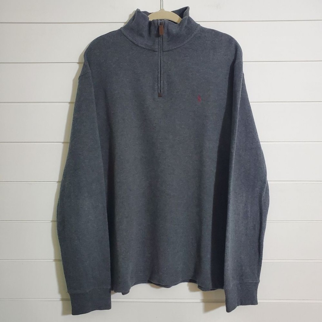 Polo Ralph Lauren Men's Quarter Zip Pullover Sweater. Size XL