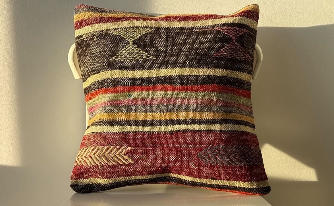 Vintage Rustic Throw pillow Kilim Decor