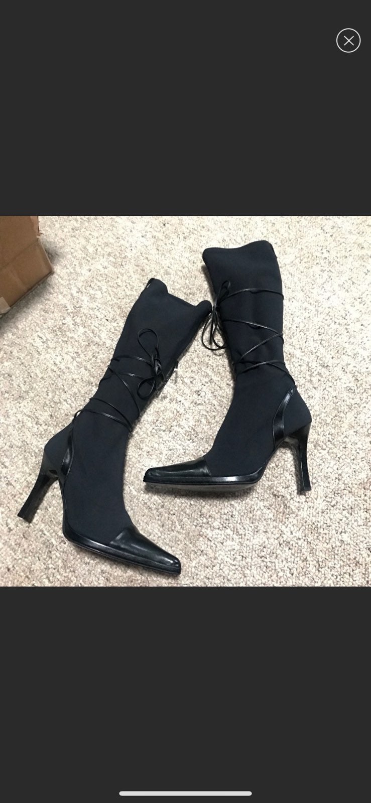 CHARLES DAVID Rare Neoprene Boots 8