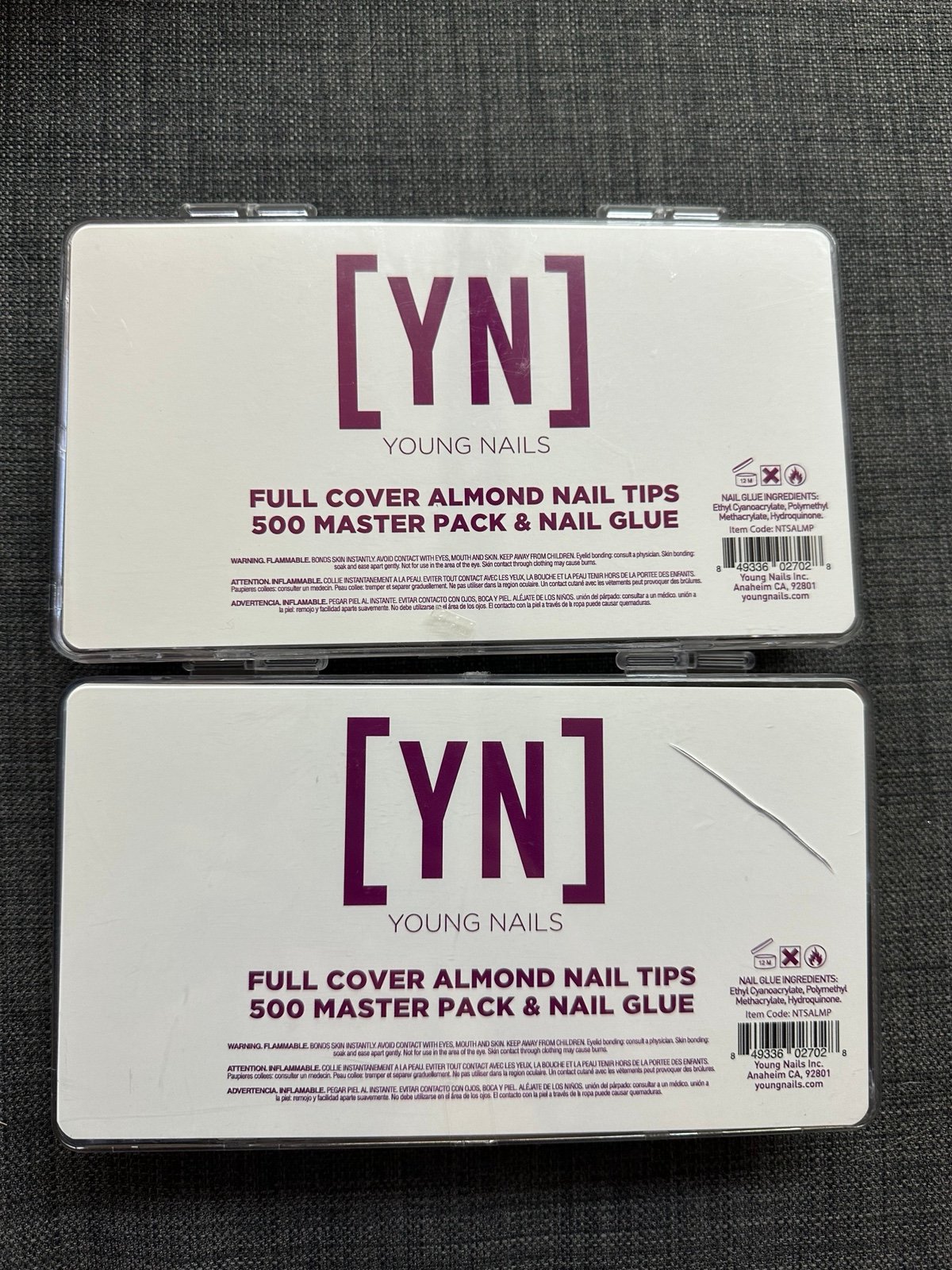 young nails full cover almond tips