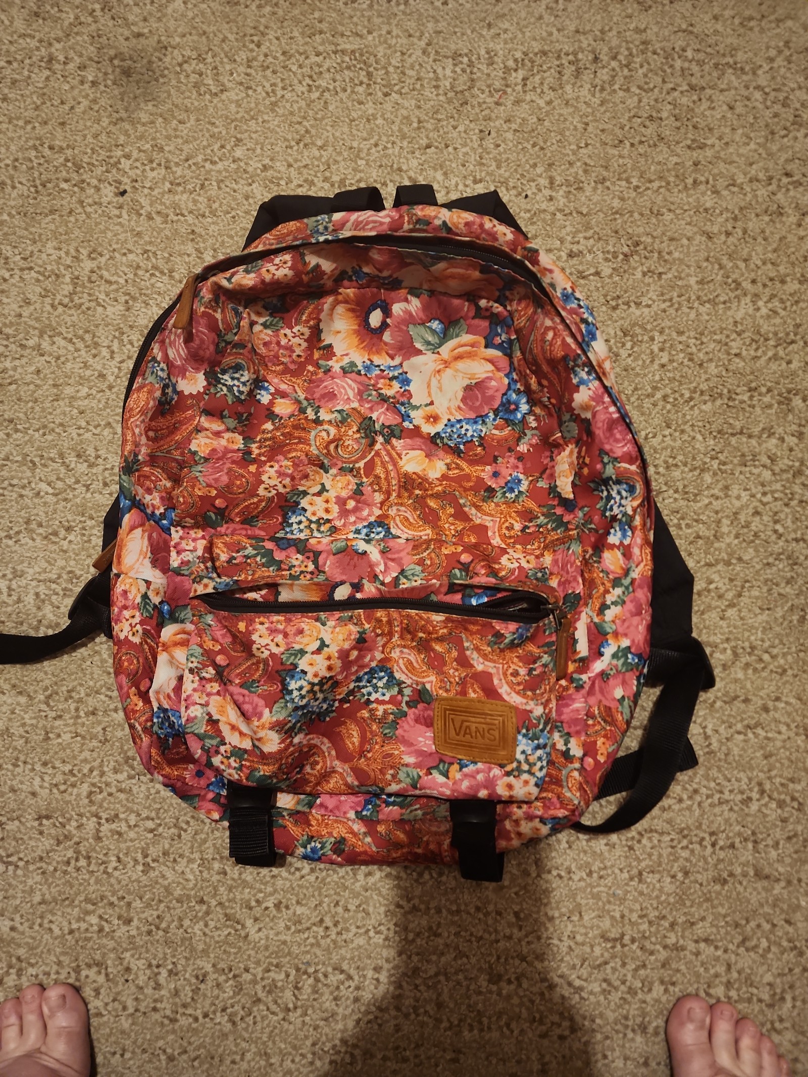 Floral Patch Add On Psalms 18:2 Roses beautiful floral Vans Backpack Faith Bible