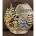 Vintage Lot Of 5 Hand painted Christmas Candle Round 5 Candle Home Decor