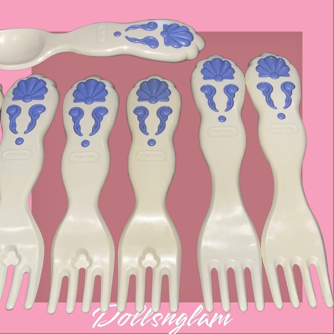 Little Tikes Victorian Tea Set Replacement Silverware Pieces Forks Knife Spoon