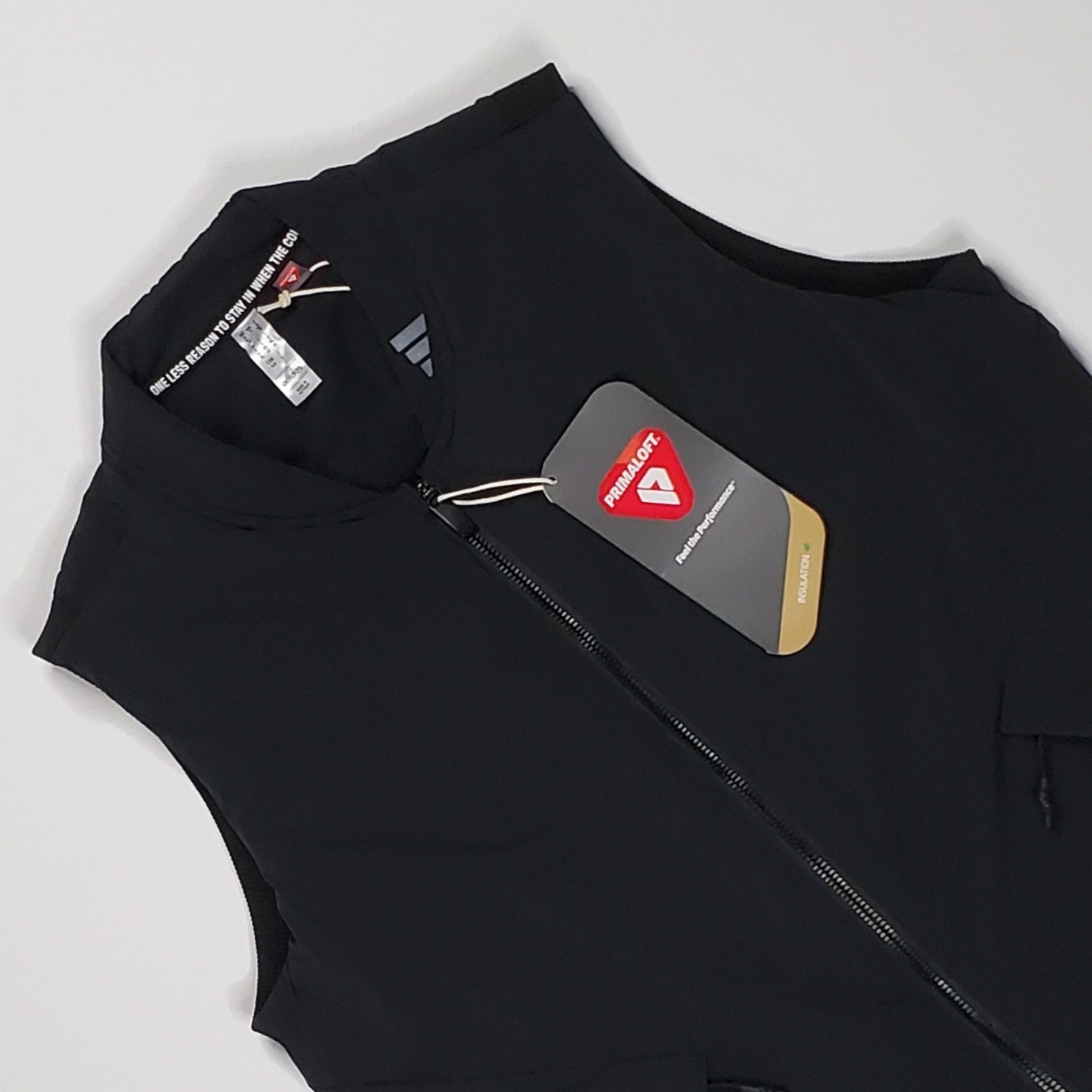 Adidas Primaloft Frostguard Vest Womens Size S Padded Golf Full Zip Black New