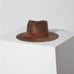 Janessa Leone Alara Wool Fedora Hat w/ Suede Band 310 Sz Large NWT