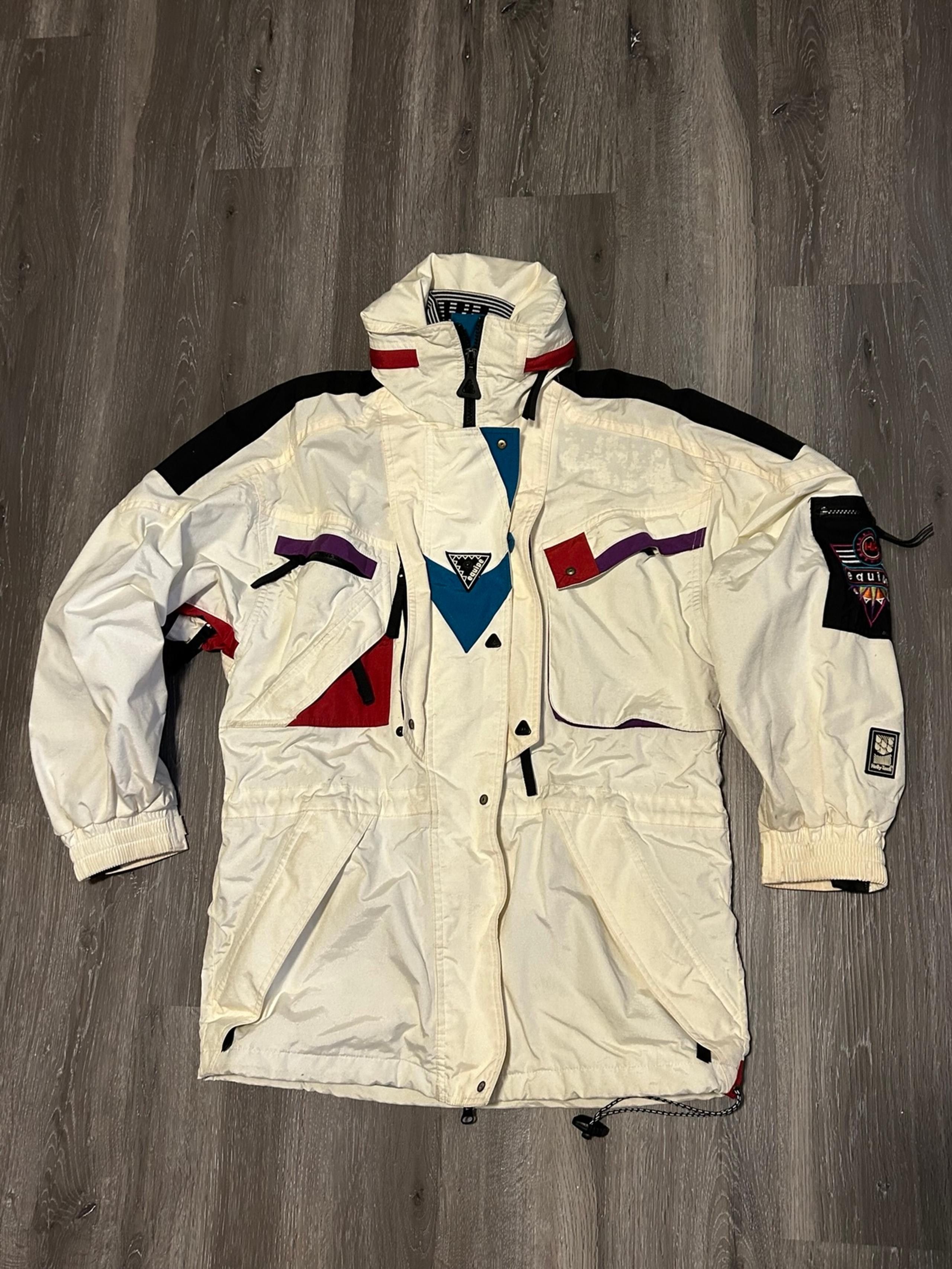 Vintage 90s Helly Hansen Jacket Equipe Ski Parka Thinsulate White Womens XS
