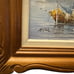 Vintage Original Harbor Boats Oil Painting On Canvas Artist Signed Hill Framed