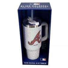 Bling Colossal 46 Oz Tumbler ATLANTA BRAVES Theme! Sparkling Tumbler