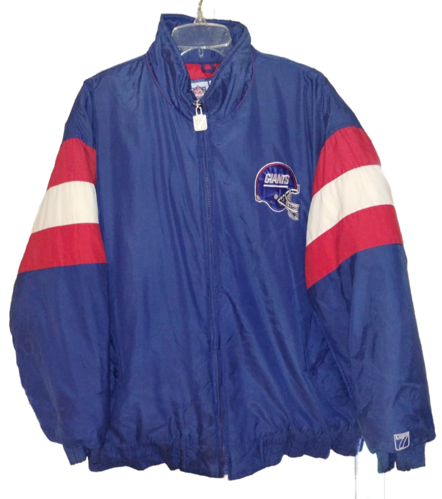 Vintage New York Giants Mens XLarge NFL Football Logo 7 Full Zip Jacket Coat 90s