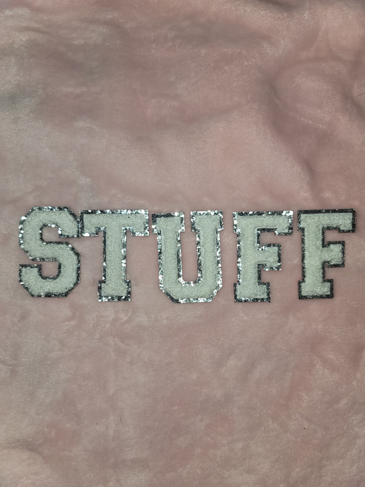 Stoney Clover Silver Glitter Varsity Letters STUFF NEW