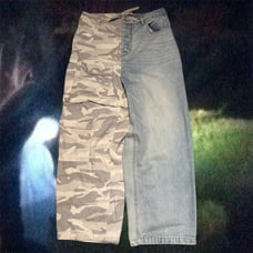 balenciaga hybrid snow camo baggy jeans