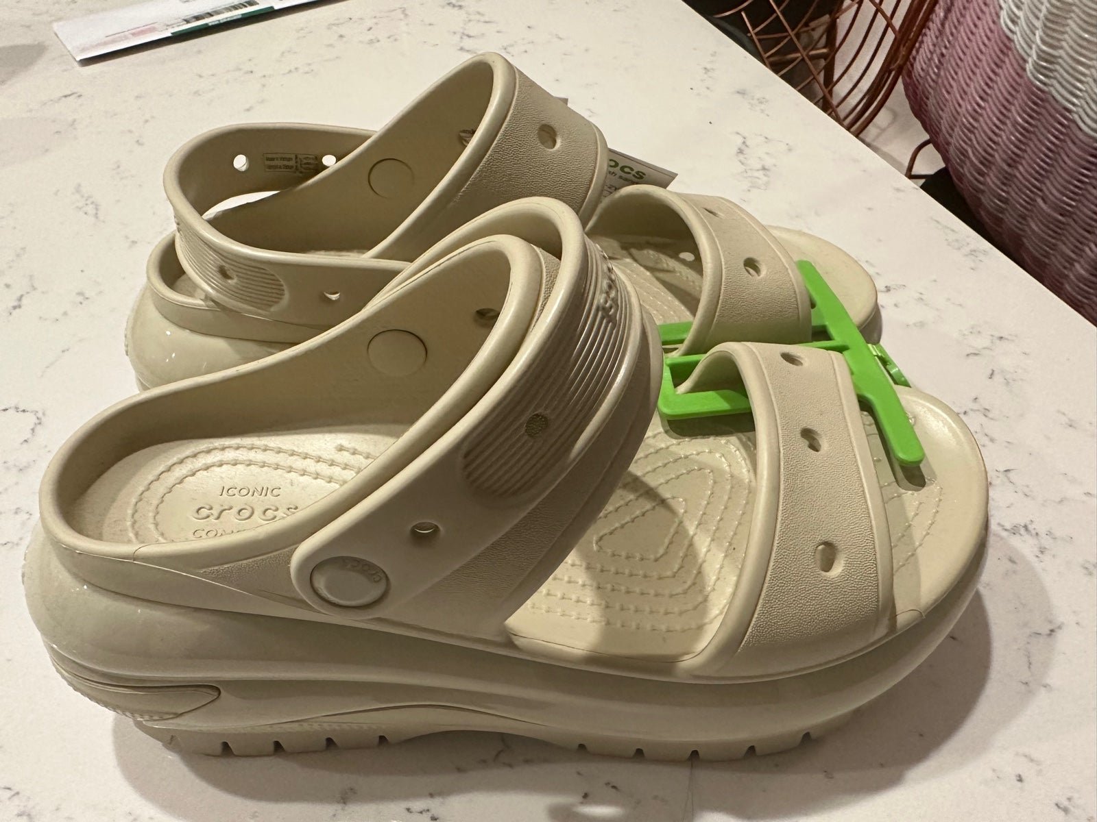 Mega Crush Clog Crocs Bone Size 7 Women