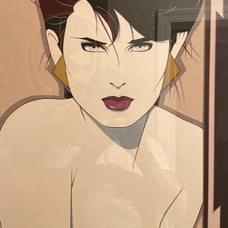Patrick Nagel matted and framed lithograph