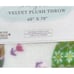 Pastel Easter Egg Plush Throw Blanket Floral Oversized 60x70 Spring NEW