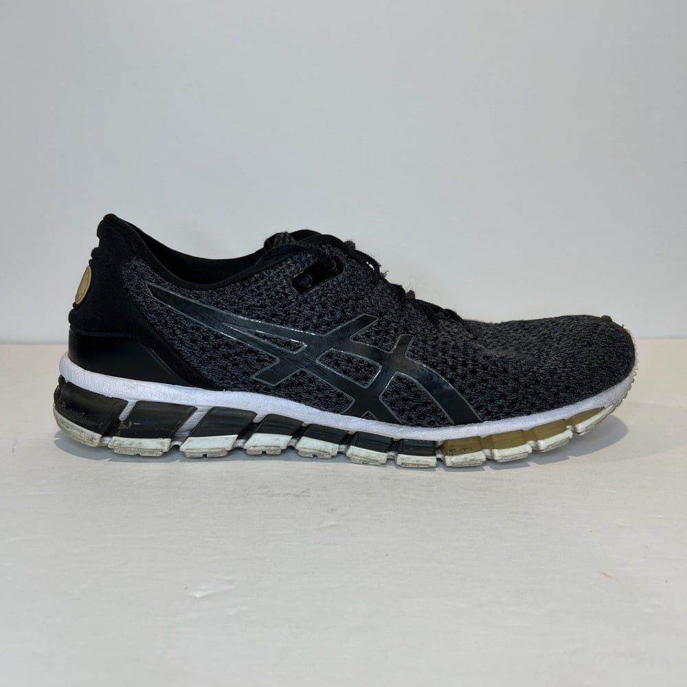 Asics Gel-Quantum 360 Knit 2 Men's 12 Black Carbon Pale Gold Comfort No Insoles
