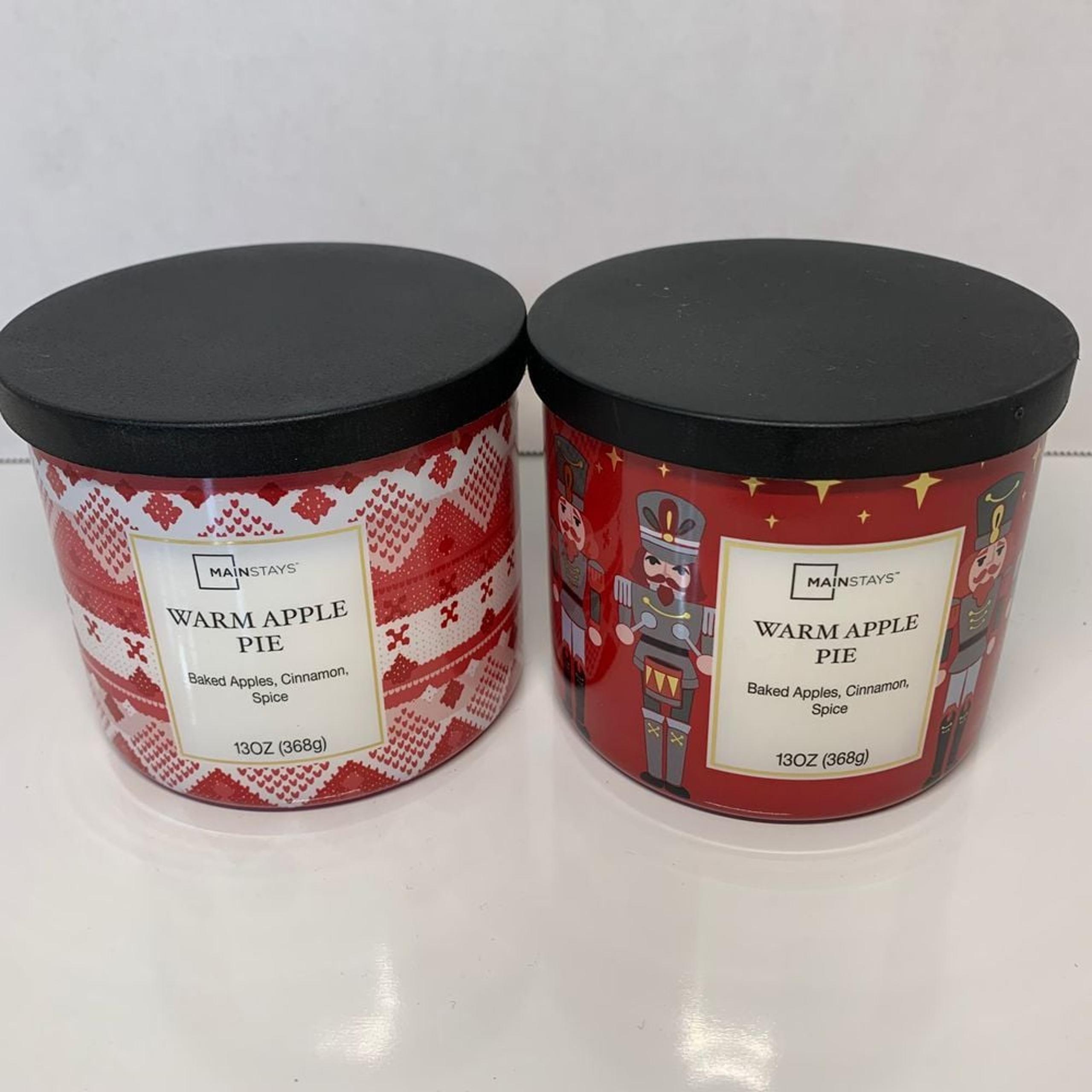 Mainstays Warm Apple Pie Candle Three Wick Set of Two Candles