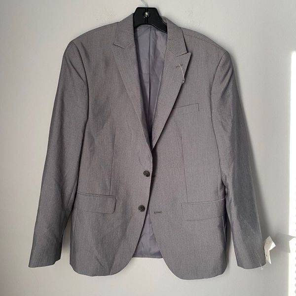 Bar III Men’s Gray 2 button Pinstriped Suit Jacket 38S