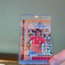 2021/2022 panini mosaic prizm 41/50 orange insert auto caeles puyol
