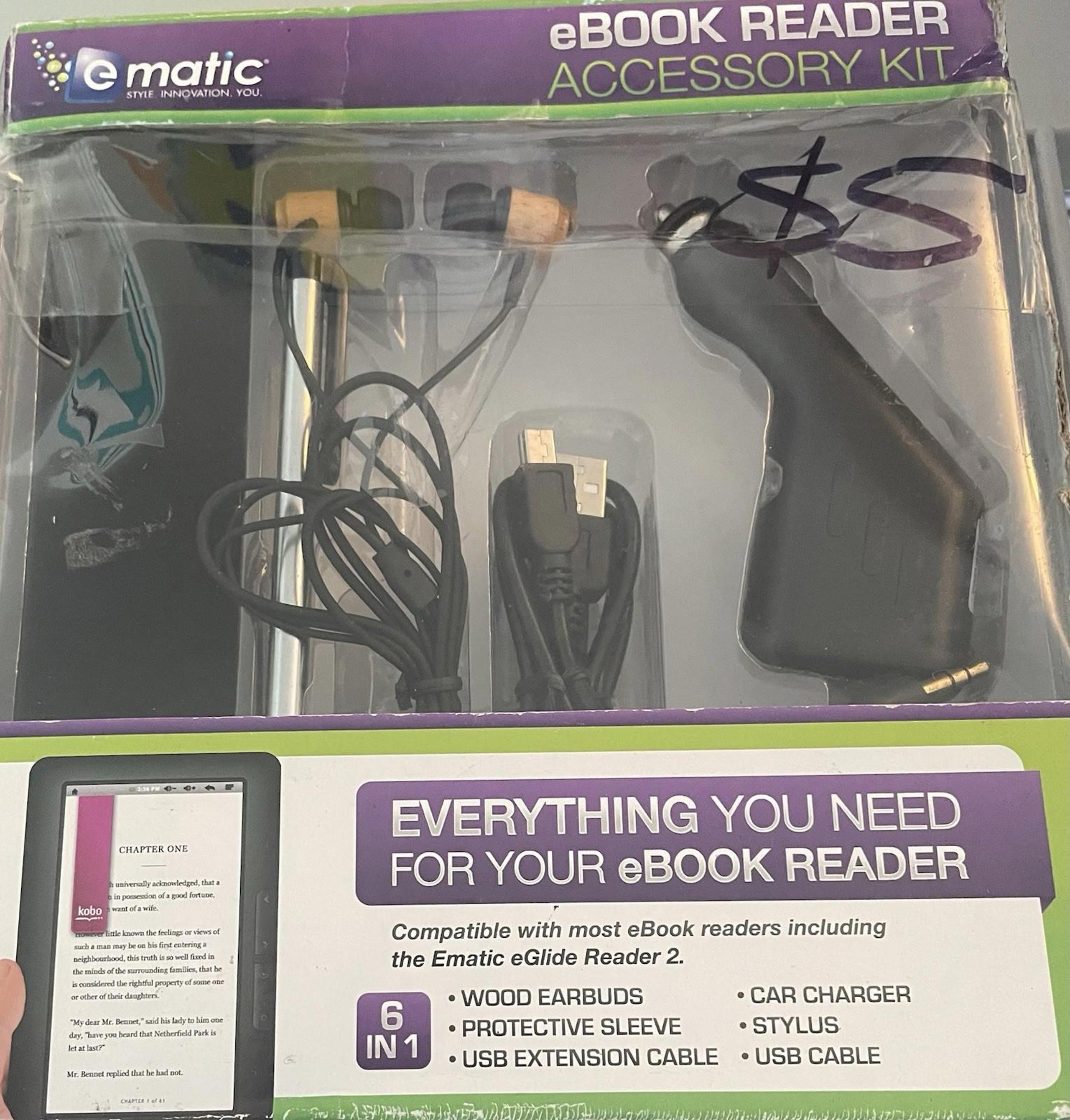 Ematic Ebook Reader Accessory Kit New In Box
