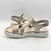 ECCO Womens Flowt Flat Sandal EU 39 US 8-8.5 Grey Leather NIB