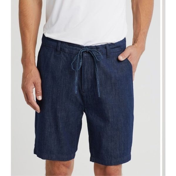 AG Adriano Goldschmied Wells drawstring relaxed tapered shorts cotton sz 32 NWT