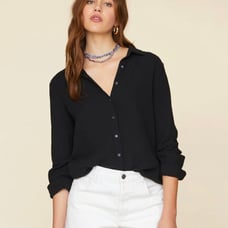 XIRENA Scout Button Down (Black)