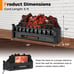 26 Electric Fireplace Heater Infrared Quartz Insert 1500W Lemonwood Ember Bed