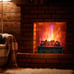 26 Electric Fireplace Heater Infrared Quartz Insert 1500W Lemonwood Ember Bed