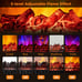 26 Electric Fireplace Heater Infrared Quartz Insert 1500W Lemonwood Ember Bed